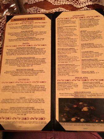 filomena washington dc menu